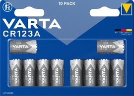 Varta LITHIUM Cylindr. CR123A Bli10 CR-123A Fotóelem Lítium 1430 mAh 3 V 10 db
