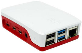 Raspberry Pi® RPI4-CASE-RW SBC ház Alkalmas: Raspberry Pi® 4 B Piros, Fehér