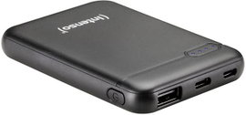 Powerbank állapotjelzővel 5000 mAh LiPo fekete, Intenso XS5000