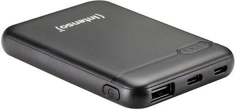 Powerbank állapotjelzővel 5000 mAh LiPo fekete, Intenso XS5000