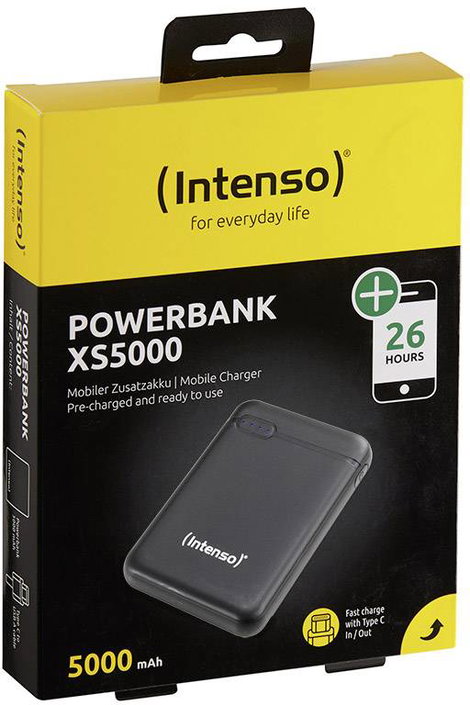 Powerbank állapotjelzővel 5000 mAh LiPo fekete, Intenso XS5000 4. kép