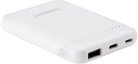 Intenso XS5000 Powerbank 5000 mAh LiPo USB-A, USB-C®, Mikro USB Fehér állapotjelző