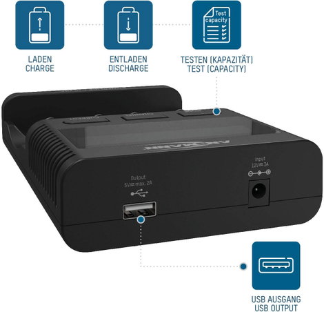 Ansmann Powerline 4 Ultra Hengeres akku töltő NiCd, NiMH, Lítiumion Mikro (AAA), Ceruza (AA), Baby ( 11. kép