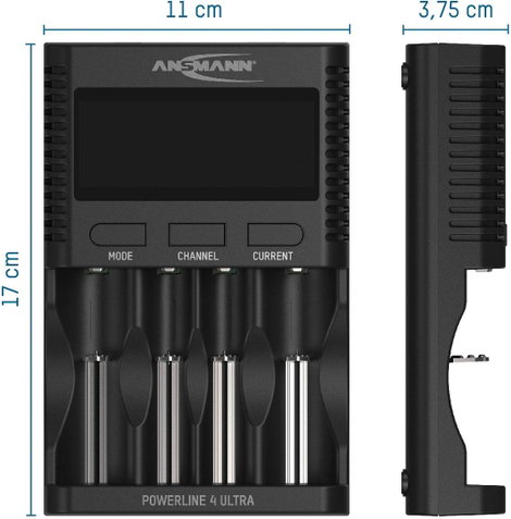 Ansmann Powerline 4 Ultra Hengeres akku töltő NiCd, NiMH, Lítiumion Mikro (AAA), Ceruza (AA), Baby ( 9. kép