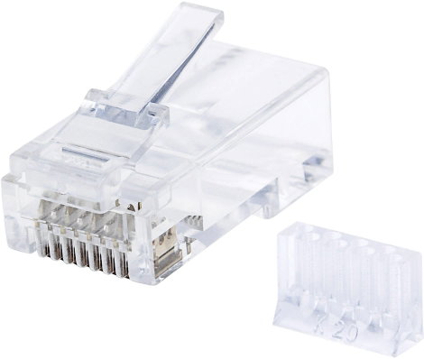 Intellinet neu Intellinet 90 csomagú Cat6 RJ45 moduláris csatlakozó UTP hárompontos vezetékes érintk 2. kép