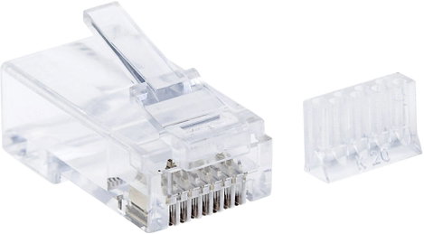 Intellinet neu Intellinet 90 csomagú Cat6 RJ45 moduláris csatlakozó UTP hárompontos vezetékes érintk 3. kép