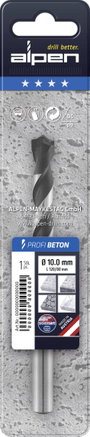 Alpen ALPEN-MAYKESTAG 0018800400100 Beton spirálfúró 4 mm Teljes hossz 75 mm 1 db 2. bélyegkép