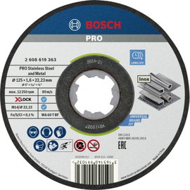 Bosch Accessories X-LOCK 2608619363 Vágótárcsa, egyenes 125 mm 1 db