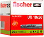 Fischer UX 10 x 60 Univerzális tipli 60 mm 10 mm 62761 25 db bélyegkép
