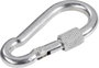 TOOLCRAFT 486771 Tűzoltó karabiner akasztó csavaros zárórendszerrel (H x Sz) 70 mm x 7 mm bélyegkép