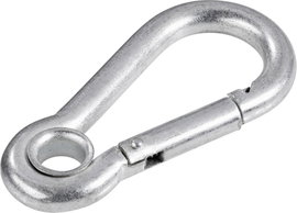 TOOLCRAFT 486772 Tűzoltó karabiner akasztó, menettel 60 mm x 6 mm 1 db