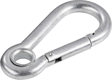 TOOLCRAFT 486772 Tűzoltó karabiner akasztó, menettel 60 mm x 6 mm 1 db
