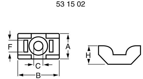 PB Fastener TM 48 Rögzítő foglalat csavaros TM 48 Köteg átmérő tartomány 11 mm (max) Natúr 1 db 2. kép