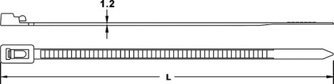 KSS 541086 HVCR250BK Kábelkötöző készlet 250 mm 7.60 mm Fekete Nyitható 100 db 2. kép