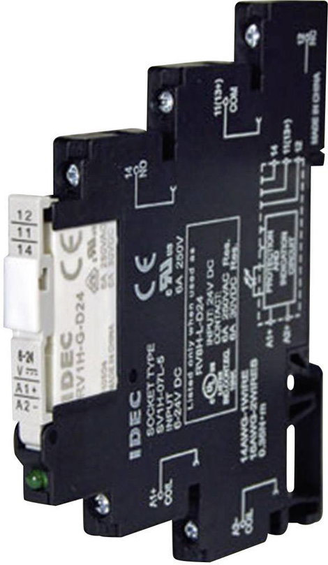 Idec RV8H-L-AD220 Relé modul Névleges feszültség: 230 V/DC Max. kapcsolási áram: 6 A 1 váltó 1 db