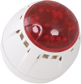 ComPro Kombi jeladó LED Chiasso Razor Piros Villogó fény, Hosszú hang 12 V/DC, 24 V/DC 100 dB