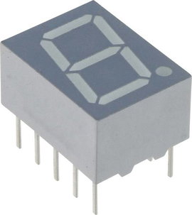 Vishay 7 szegmenses kijelző Piros 10 mm 1.8 V Számjegyek: 1 TDSR1060