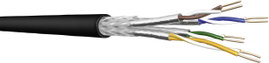 DRAKA 1001087-00100RW Hálózati kábel CAT 7 S/FTP 4 x 2 x 0.25 mm² Fekete méteráru