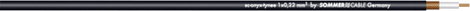 Sommer Cable 300-0031 Hangszer vezeték 1 x 0.22 mm² Fekete méteráru