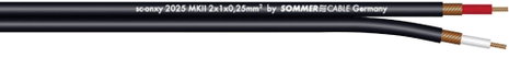 Sommer Cable 320-0101 Hangszer vezeték 1 x 2 x 0.25 mm² Fekete méteráru
