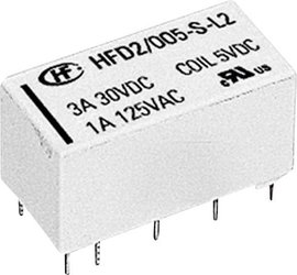 Hongfa HFD2/012-S-L2-D Nyák relé 12 V/DC 3 A 2 váltó 1 db