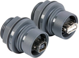 USB beépíthető csatlakozóalj PXP6042/B B típusú elülső típus, hátsó A típusú PXP6042/B Bulgin Tartal