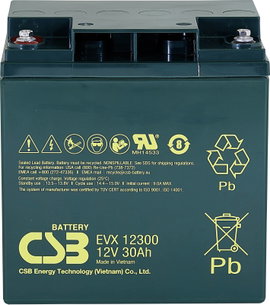 CSB Battery EVX 12300 Ólomakku 12 V 30 Ah Ólom-vlies (AGM) (Sz x Ma x Mé) 166 x 175 x 125 mm M5 csav