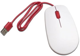 Raspberry Pi® WLAN egér USB Optikai Fehér, Piros 3 Gombok