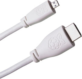 Raspberry Pi® T7689AX HDMI kábel Raspberry Pi [1x HDMI dugó - 1x HDMI dugó, D mikro] 1.00 m Fehér