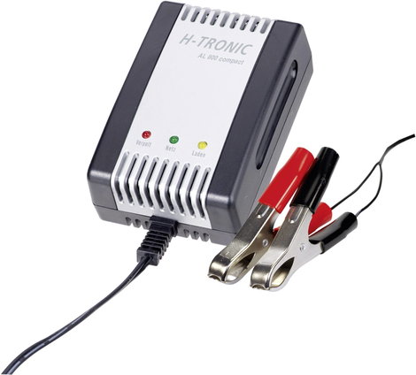 Akkumulátor töltő ólomzselés, ólom-savas akkukhoz 6 V/12 V 0,8 A, H-Tronic AL 800 3. kép