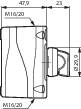 BACO 224216 LBX12510 Forgó kapcsoló házban Fekete, Szürke Forgató reteszelés 1 db 2. kép