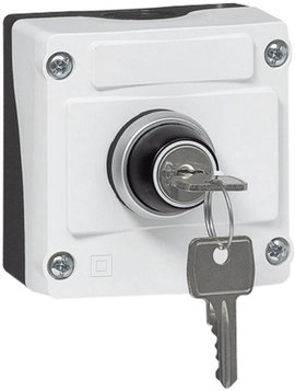 BACO 100516-BK LBX12610 Kulcsos kapcsoló házban Fekete, Szürke Kulcsos reteszelés 1 db