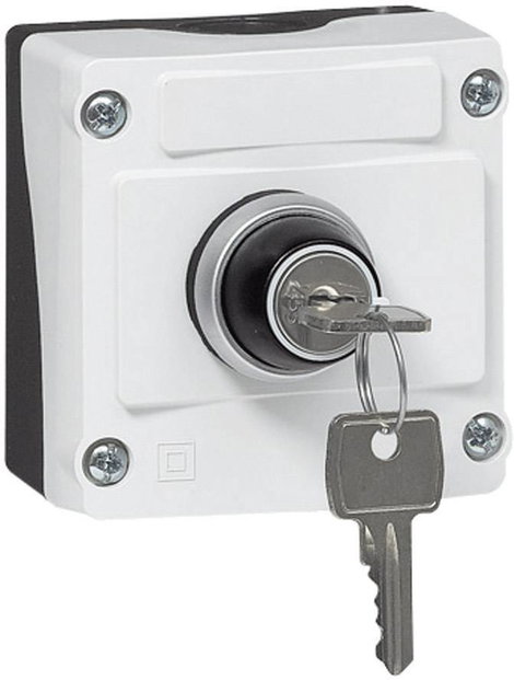 BACO 100516-BK LBX12610 Kulcsos kapcsoló házban Fekete, Szürke Kulcsos reteszelés 1 db