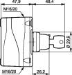 BACO 100516-BK LBX12610 Kulcsos kapcsoló házban Fekete, Szürke Kulcsos reteszelés 1 db 2. kép