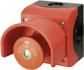 Eaton M22-SOL-PVT45PMPI11Q PV kikapcsoló, Vészkikapcsoló védőgallérral 1 nyitó, 1 záró IP66, IP67, I