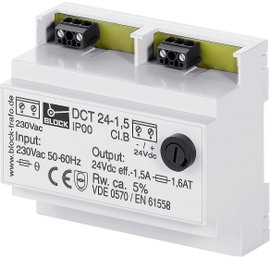 Block DCT 24-2,5 Nem szabályozott egyenáram ellátás 24 V/DC 2.5 A 60 W Kimenetek száma:1 x Tartalom,