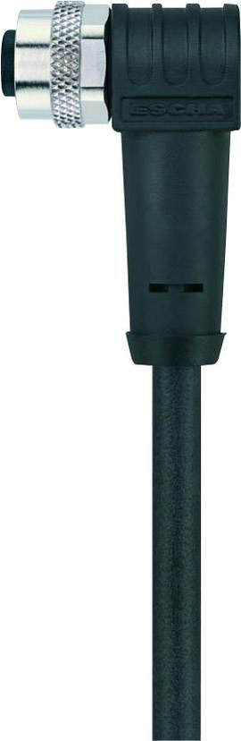 Escha 8046994 Érzékelő-/működtető összekötő, konfekcionált M12 Alj, hajlított 5.00 m Pólusszám: 8 1 