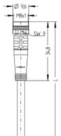 Escha 8043760 Érzékelő-/működtető összekötő, konfekcionált M8 Alj, egyenes 2.00 m Pólusszám: 4 1 db 3. bélyegkép