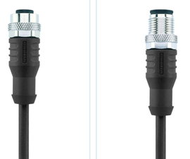 Escha 8046282 Érzékelő-/működtető összekötő, konfekcionált M12 Dugó, egyenes, Alj, egyenes 2.00 m Pó