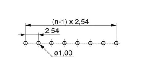 Precíziós hüvelysor, 1 sor, 36 pólus, MPE Garry 115-1-036-0-MTF-XS0-1 3. kép