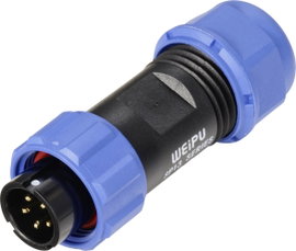 Weipu SP1310 / P 5 II Kerek dugó Dugó, egyenes Össz pólusszám: 5 Sorozat (kerek csatlakozók): SP13 1