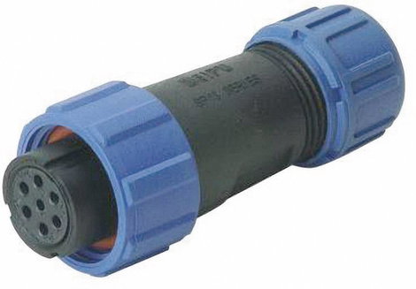 Weipu SP1310 /S 2 I Kerek dugó Alj, egyenes Össz pólusszám: 2 Sorozat (kerek csatlakozók): SP13 1 db 2. kép