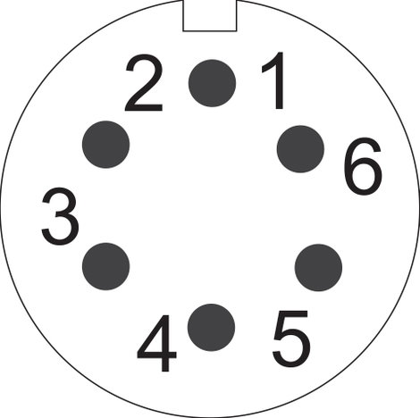 Weipu SP1310 / S 6 II Kerek dugó Alj, egyenes Össz pólusszám: 6 Sorozat (kerek csatlakozók): SP13 1 4. kép