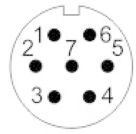 Weipu SP1311 / S 7 II Kerek dugó Alj, egyenes Össz pólusszám: 7 Sorozat (kerek csatlakozók): SP13 1 4. kép