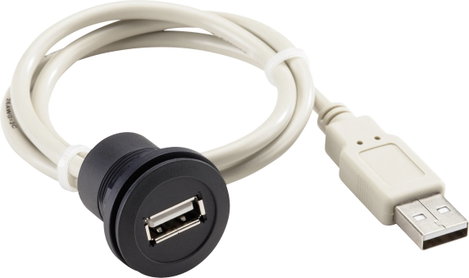 Beépíthető USB 2.0 hüvely, A típus Alj, beépíthető RRJ_USB_SW RRJ_USB_SW Schlegel Tartalom: 1 db