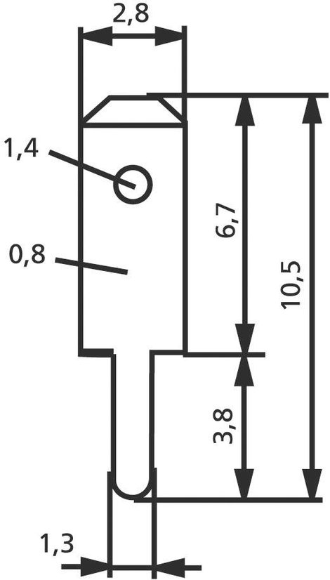 Vogt Verbindungstechnik 3780A08.68 Dugaszoló nyelv Dugasz szélesség: 2.8 mm Dugaszolási vastagság: 0 2. kép