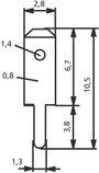 Vogt Verbindungstechnik 3780A08.68 Dugaszoló nyelv Dugasz szélesség: 2.8 mm Dugaszolási vastagság: 0 2. bélyegkép