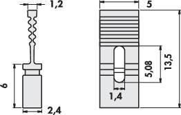 Fischer Elektronik CAB 9 G S CAB 9 G S Rövidzár híd Raszterméret: 2.54 mm Pólusok száma sorozatonkén 3. kép