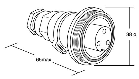 Bulgin PX0737/P Kerek dugó Dugó, egyenes Össz pólusszám: 2 Sorozat (kerek csatlakozók): PX07 1 db 2. kép