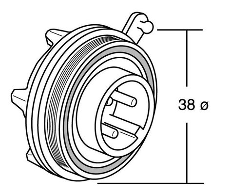 Bulgin PX0735/S Kerek dugó Alj, beépíthető Össz pólusszám: 2 Sorozat (kerek csatlakozók): PX 1 db 2. kép